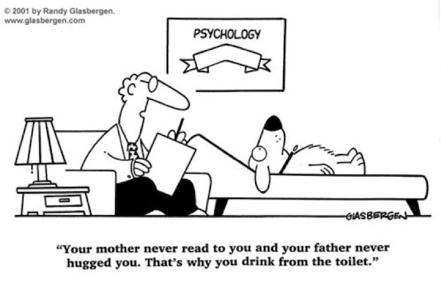 That is why you drink from the toilet