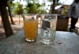 Harvesting drinking water – Preparation water filter before and after