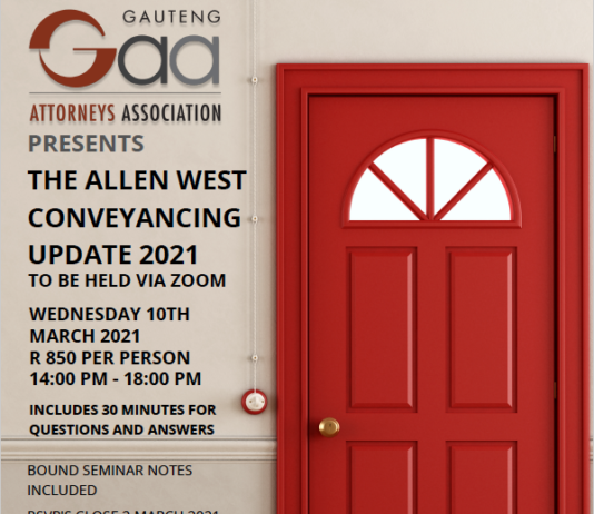 2021 Allen West Annual Conveyancing Updates and New Developments Seminar GAA 2021 Conveyancing Update