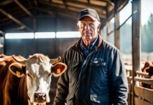 Farmer DIY Vet… farmer with his sick cow