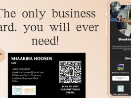 The only business card you will ever need! business card by Iposi Net