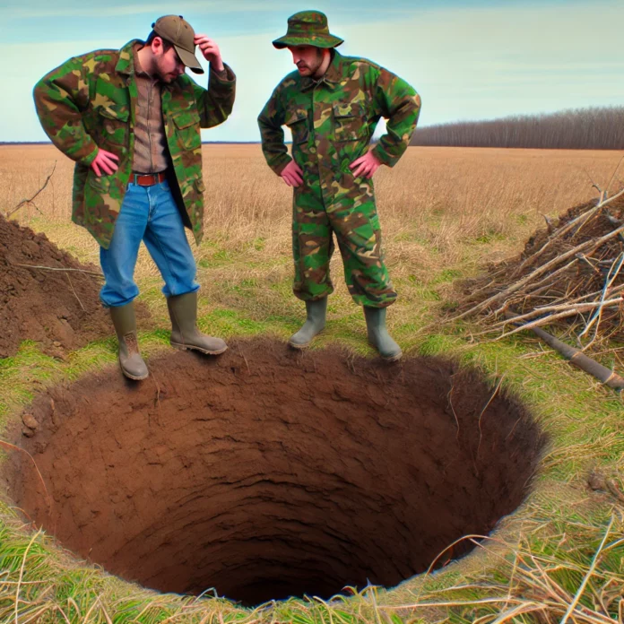 two_hunters_puzzle_over_deep_hole 2 hunters puzzle over very deep hole