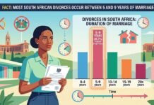 Marriages & Divorces in South Africa 2024 Summary Report divorces-in-SA-5to9year
