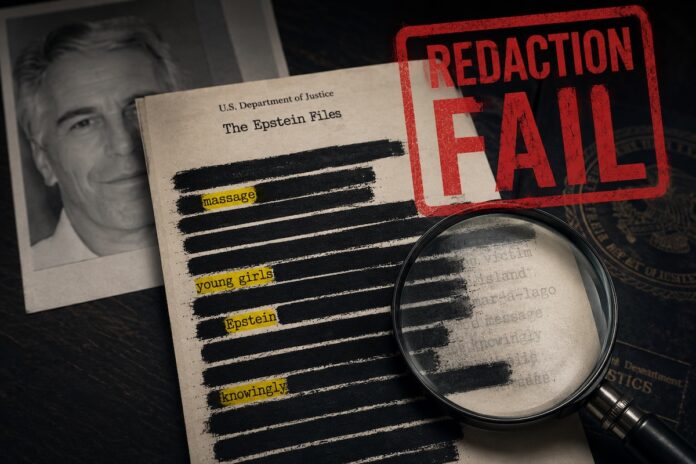 Redaction fail with Epstein files