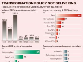 Costs of BEE outweigh benefits Transformation Policy not Delivering