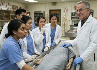 First cadaver study class 1st cadaver examination class